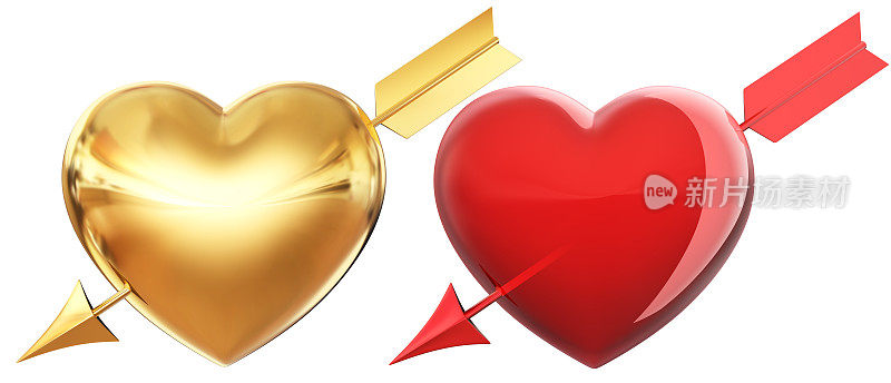 金色和红色是爱情的象征
