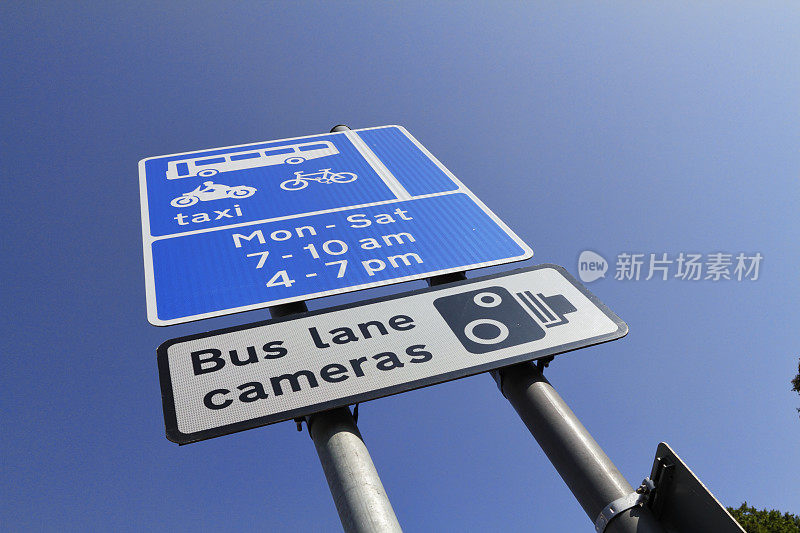 英国公交车道道路标志车辆times摄像机