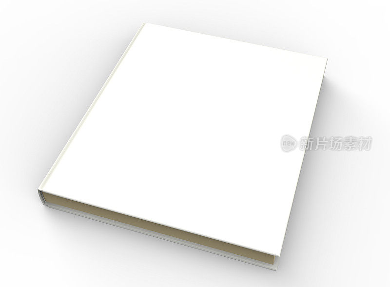 空白书孤立在白色与剪切路径