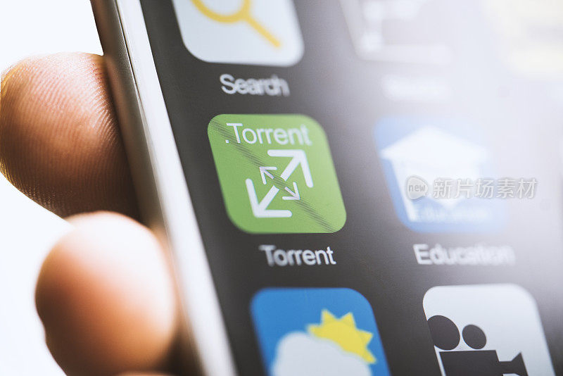Torrent应用在智能手机触摸屏上