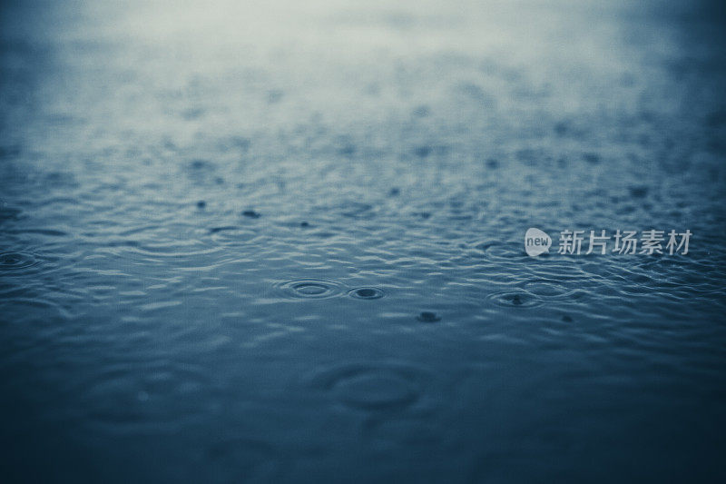 湖面上的雨