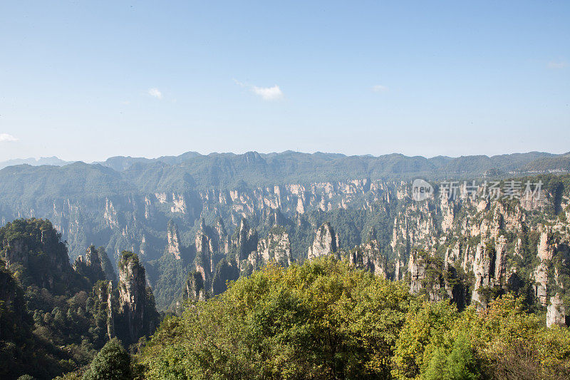 砂岩柱，张家界国家森林公园，中国