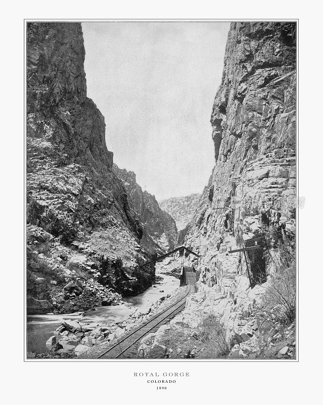 皇家峡谷，科罗拉多州，美国，古董美国照片，1893