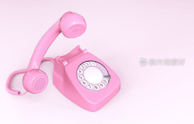 粉红色的旋转手机