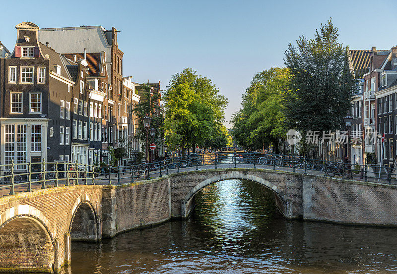 典型的阿姆斯特丹场景在Keizersgracht。这张图片有GPS标记