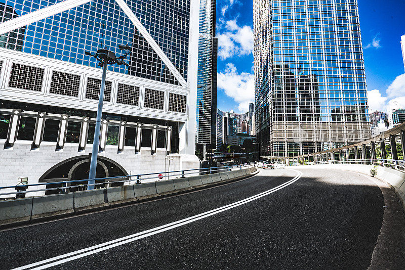 香港中环的空旷道路