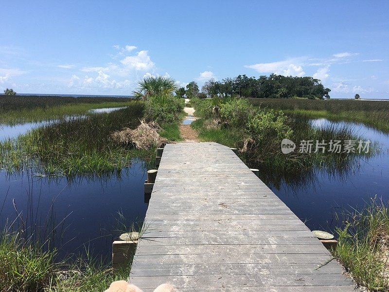 海洋环境中沿步道木板路踏面用复合铺板