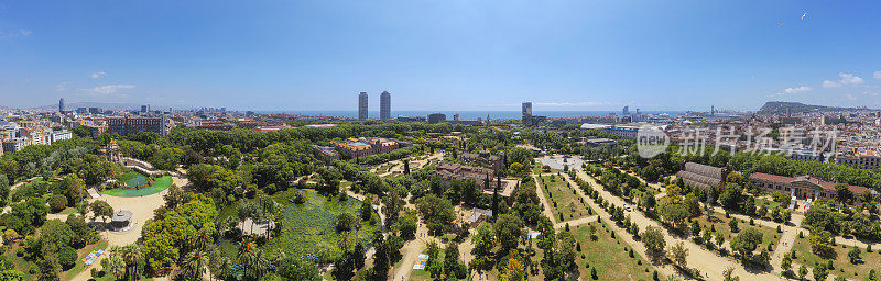 雪城公园鸟瞰图
在西班牙巴塞罗那