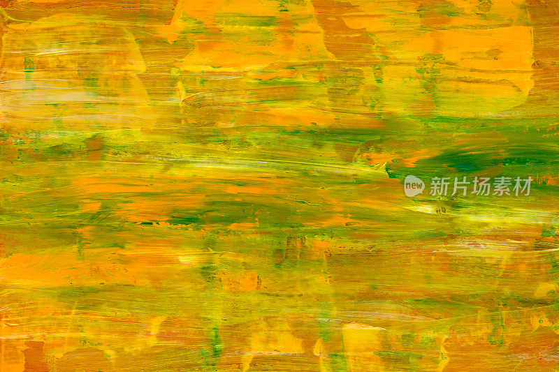 秋葵和黄色的抽象画