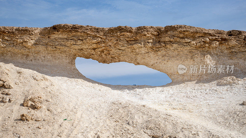 泽克雷特沙漠的蘑菇状石灰岩岩石。