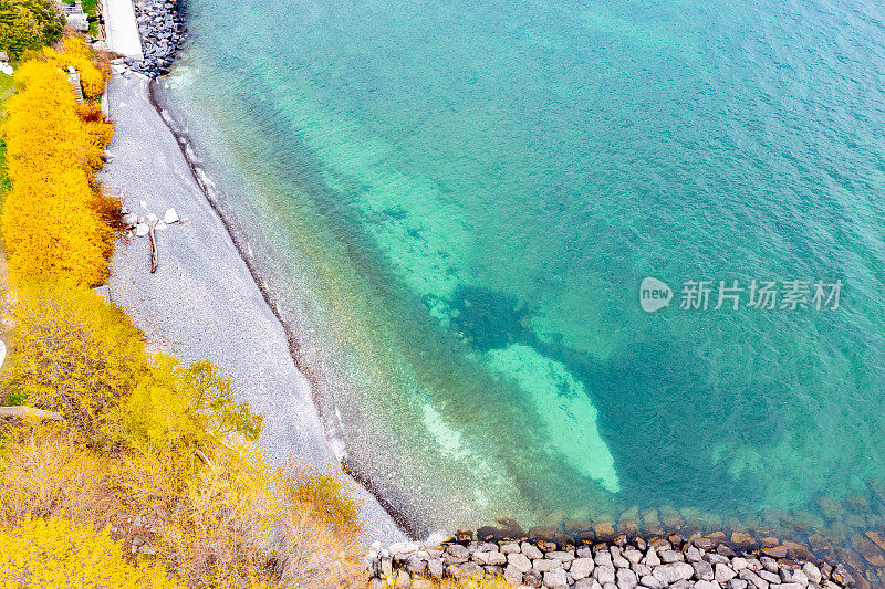 空中湖畔公园和安大略湖，奥克维尔，加拿大