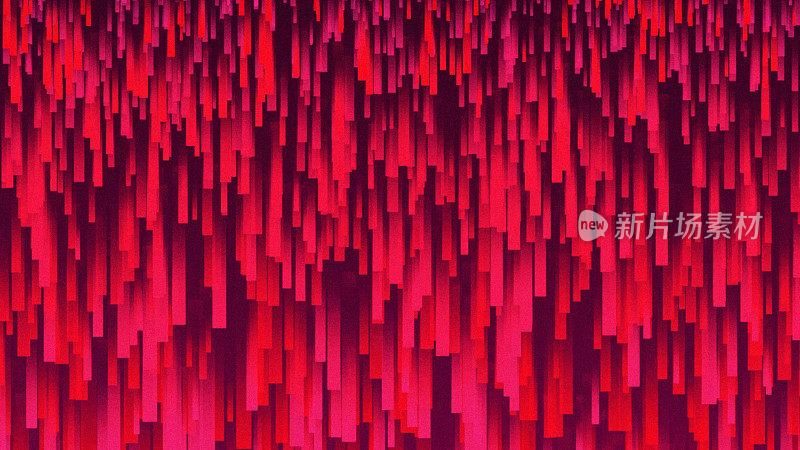 4K抽象的粉红色能量发光线雨点般的未来高科技背景