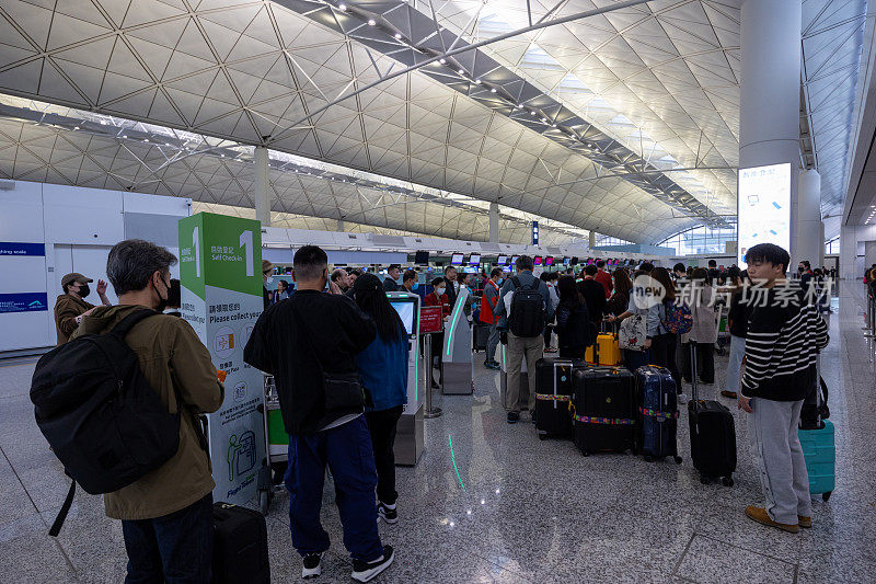 香港航空公司登机柜台