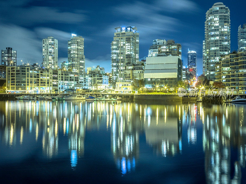 温哥华城市夜景