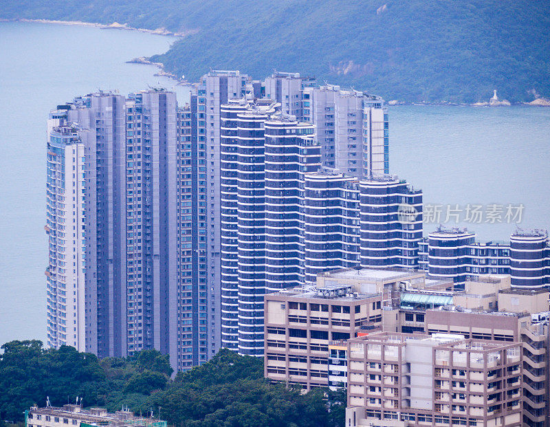 鸟瞰图的香港城市景观