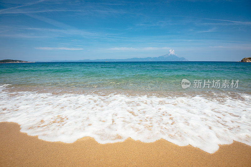 爱琴海上的希腊风景-美丽的西托尼亚海滩