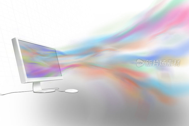 电脑显示器上的彩色波