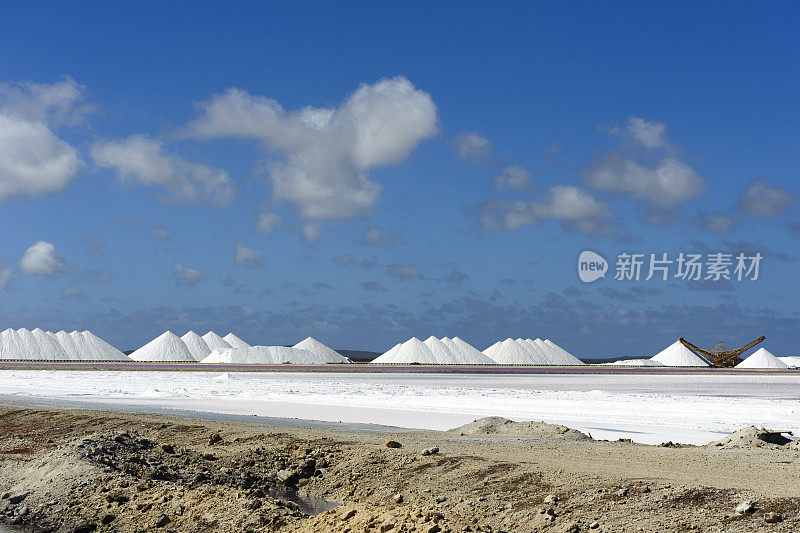 博内尔岛的盐湖平原