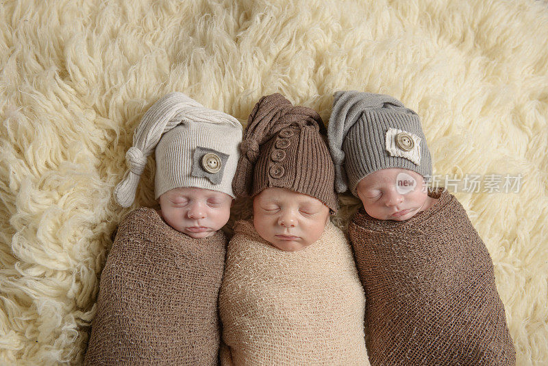 新生儿睡觉三胞胎