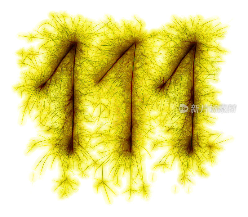 闪亮的黄色庆祝111岁生日