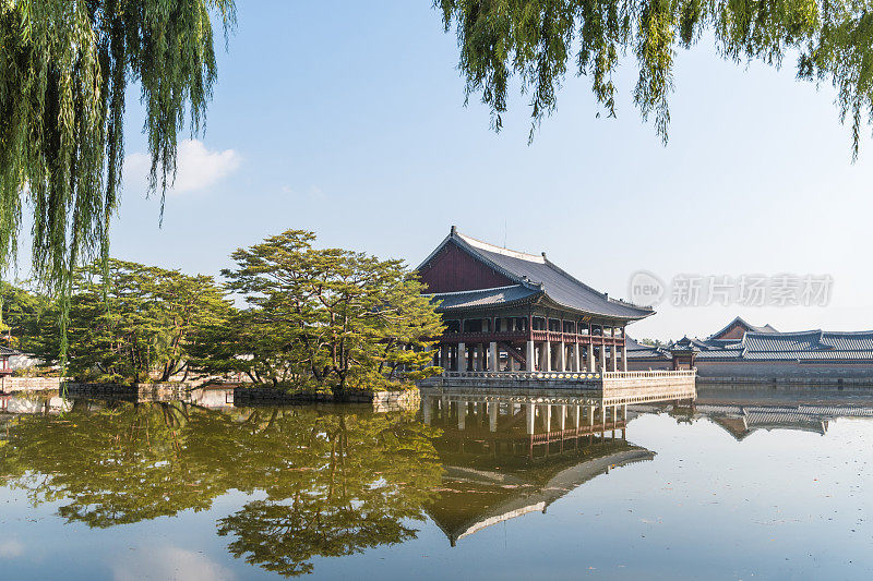 京福宫和首尔的湖泊