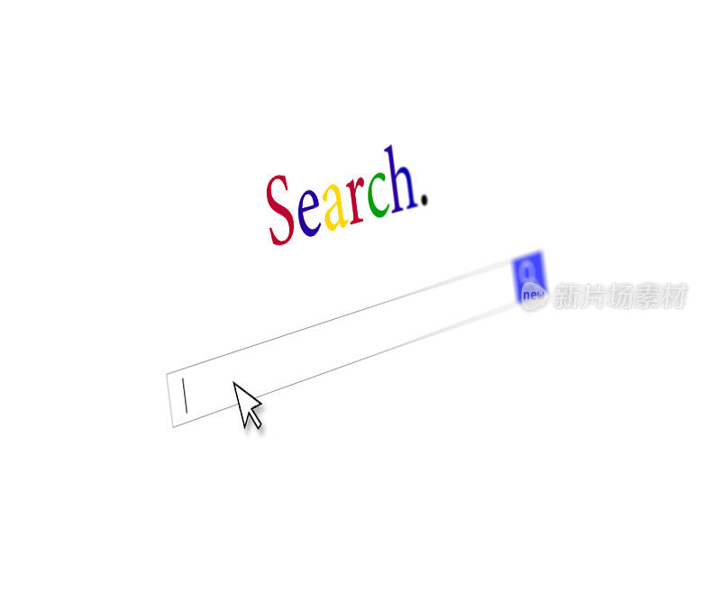 互联网搜索网页输入文本框鼠标指针和按钮