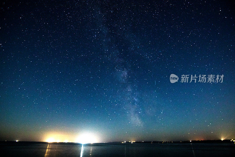 北欧的星空和银河夜景