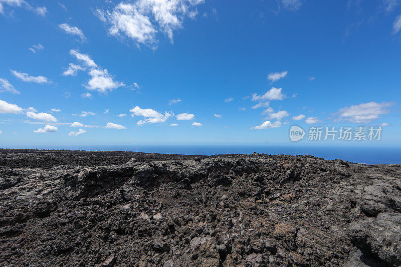 夏威夷火山国家熔岩与海洋相遇