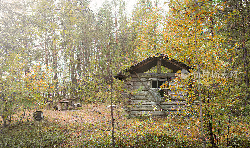 森林里古老的狩猎小屋。