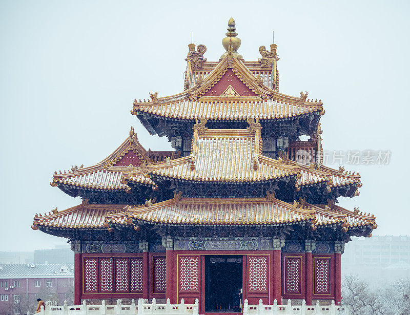 雪中的紫禁城——中国北京