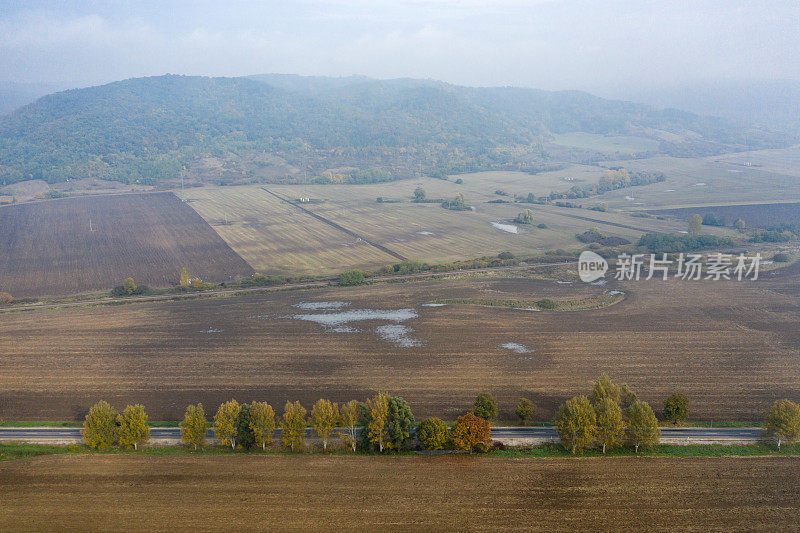 冲积平原鸟瞰图