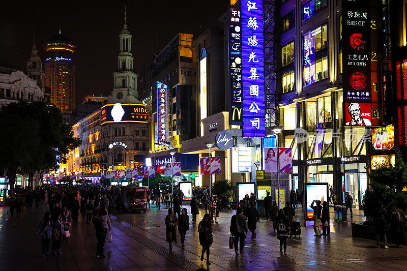 上海中国南京路商业街
