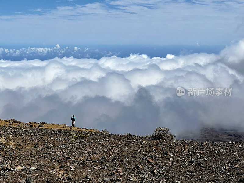 夏威夷毛伊岛的哈雷阿卡拉火山口