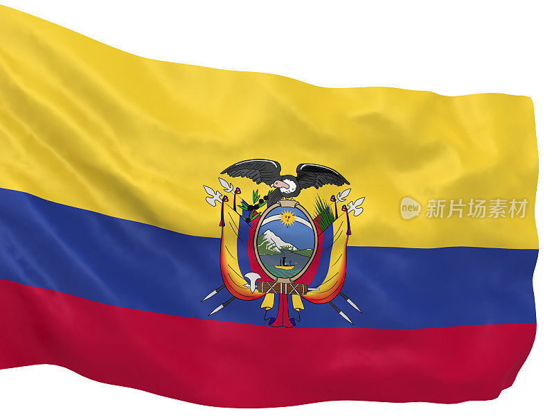 厄瓜多尔国旗飘扬
