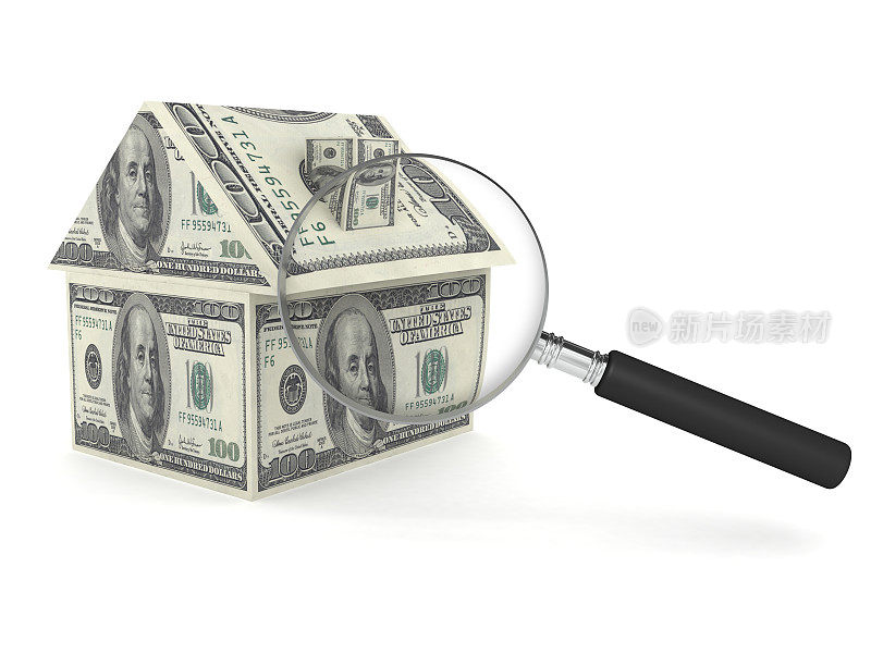 房屋资金抵押贷款房地产搜索;复习放大镜