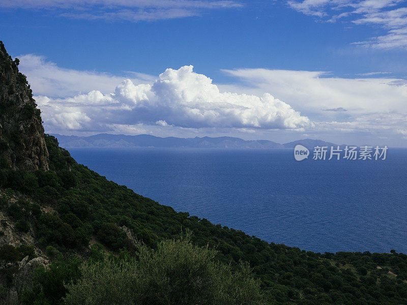 岛景多云天空