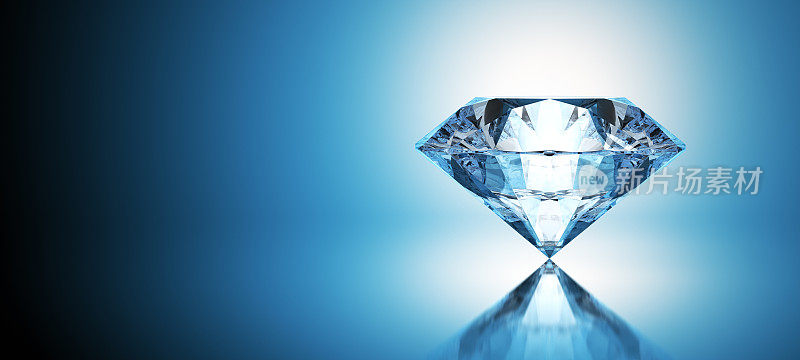 蓝色背景上的钻石CS