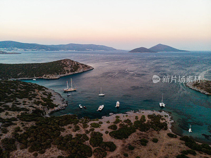 鸟瞰博德鲁姆湾