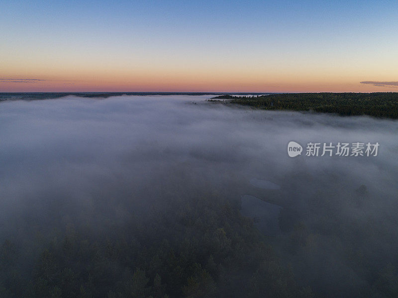 农村地区的鸟瞰图