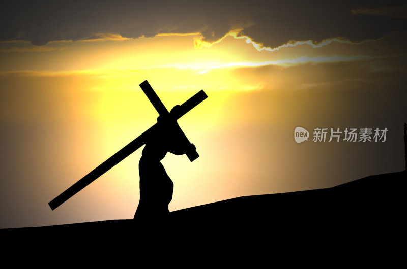 耶稣基督背着十字架