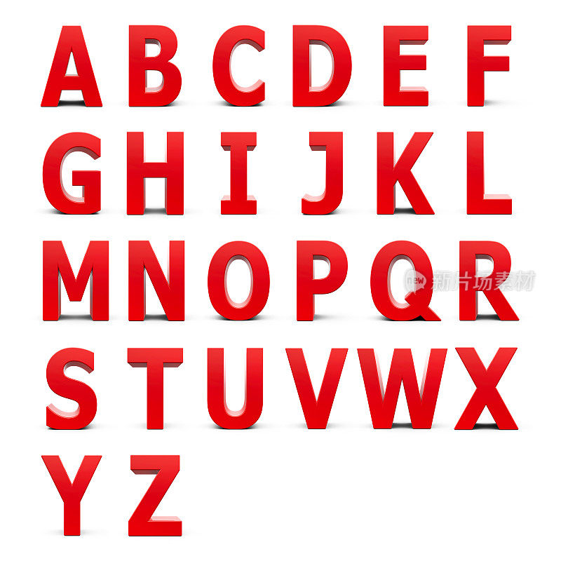 红色的字母组