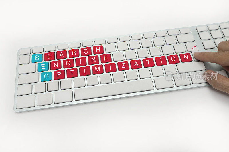 Seo，电脑键盘上的文字