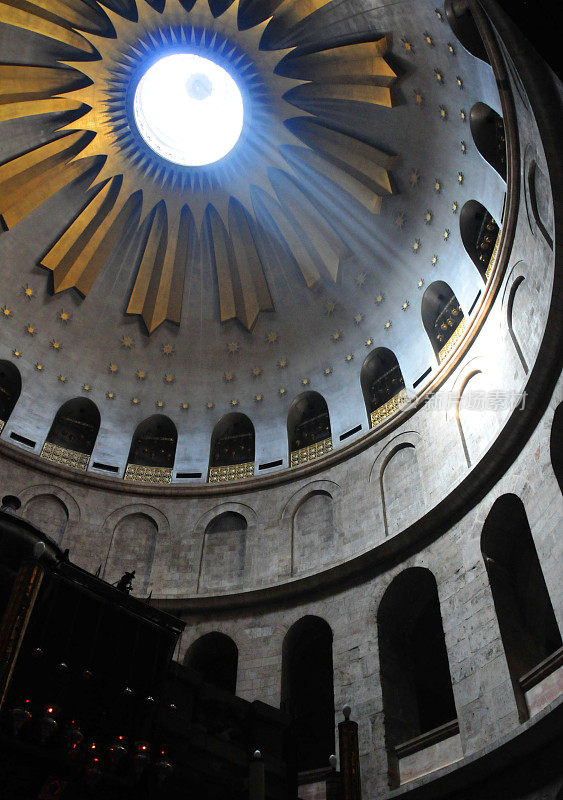 以色列耶路撒冷:圣墓教堂，光明之光