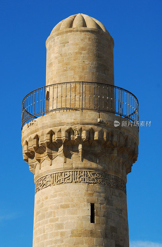 阿塞拜疆，巴库:皇家清真寺的尖塔