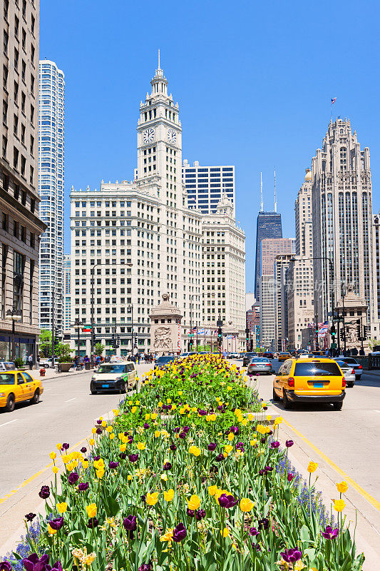 美国伊利诺斯州芝加哥的密歇根大街