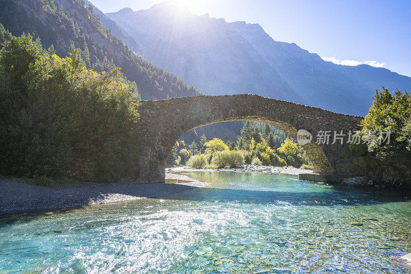 圣尼古拉斯罗马式桥在布哈鲁洛河，奥德萨韦斯卡