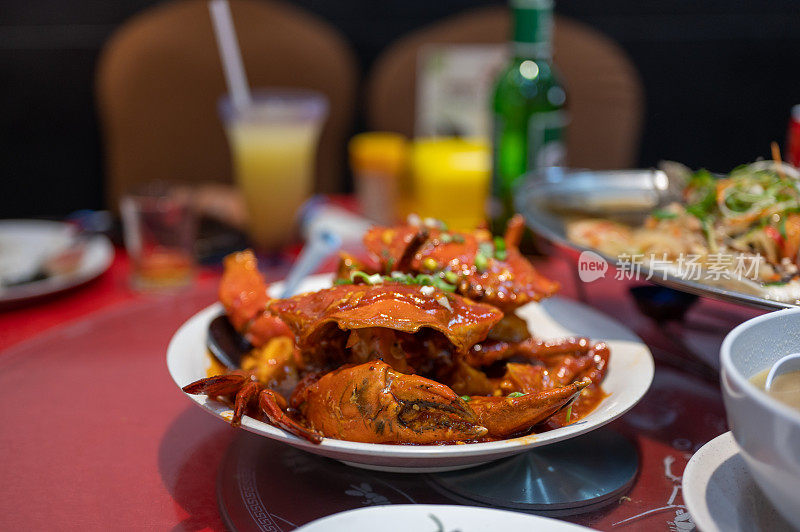 亚洲菜:咖喱粉大螯蟹