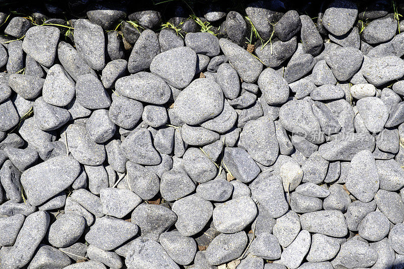 鹅卵石在地面纹理背景。
