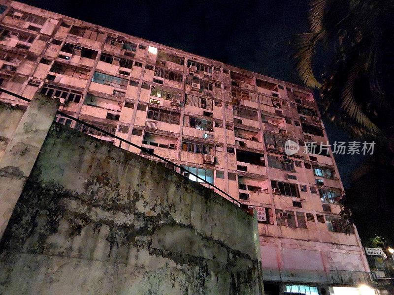 香港石硖尾大坑西村的夜晚