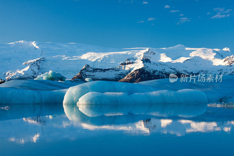 冬天的Jokulsarlon冰湖